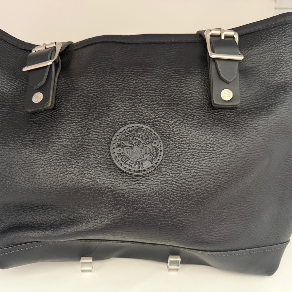 Duluth Pack Tote Lakewalk Vintage Shoulder Bag Black Leather